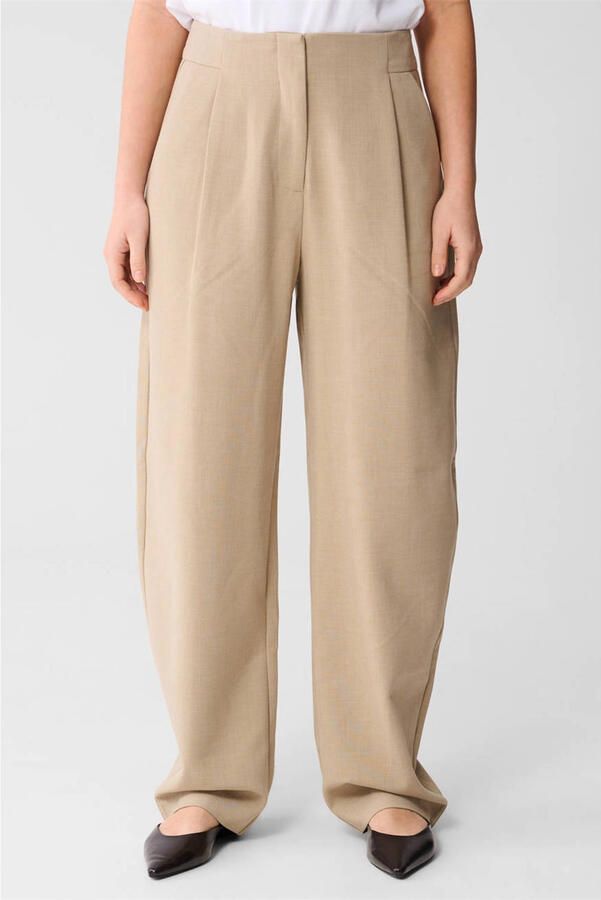 Shoeby barrel high waist pantalon beige