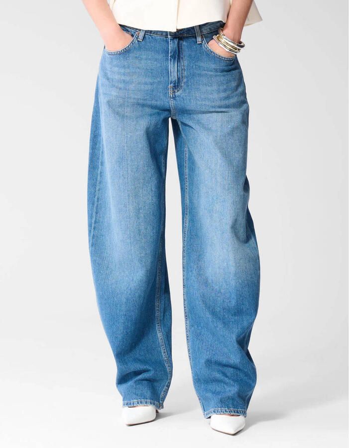 Shoeby barrel jeans donkerblauw