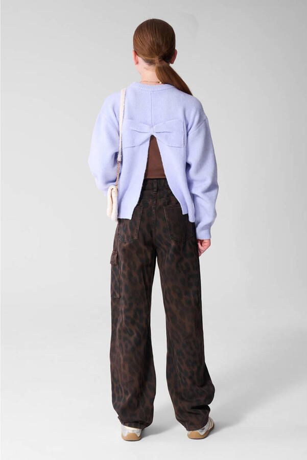 Shoeby barrel jeans met panterprint donkerbruin Meisjes Katoen Panterprint - Foto 4