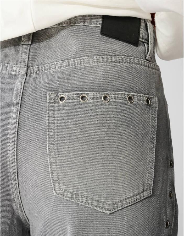 Shoeby barrel jeans met studs grijs - Foto 2