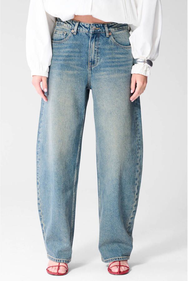 Shoeby barrel jeans middelblauw