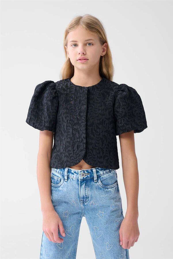 Shoeby blazer met pofmouwen zwart