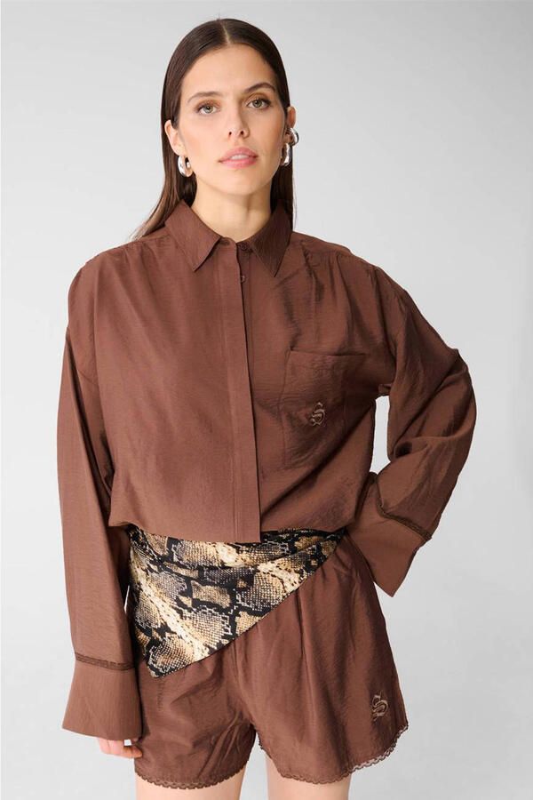 Shoeby blouse bruin