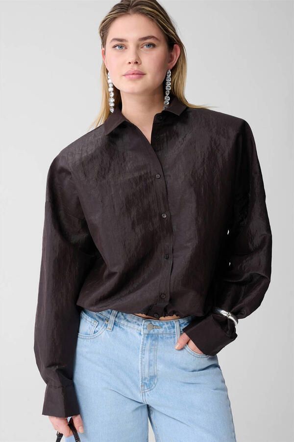 Shoeby blouse donkerbruin