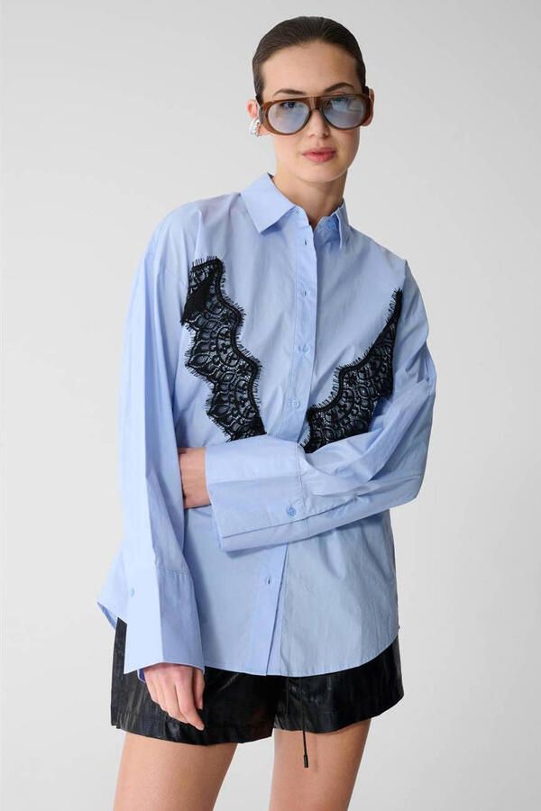 Shoeby blouse lichtblauw