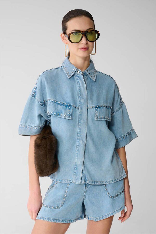 Shoeby blouse light blue denim