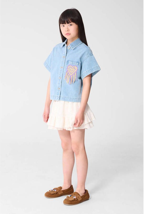 Shoeby blouse medium blue denim crochet - Foto 3