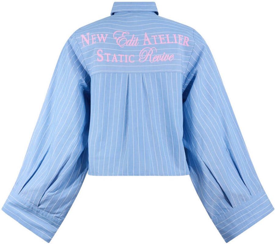 Shoeby blouse met krijtstreep blauw - Foto 2