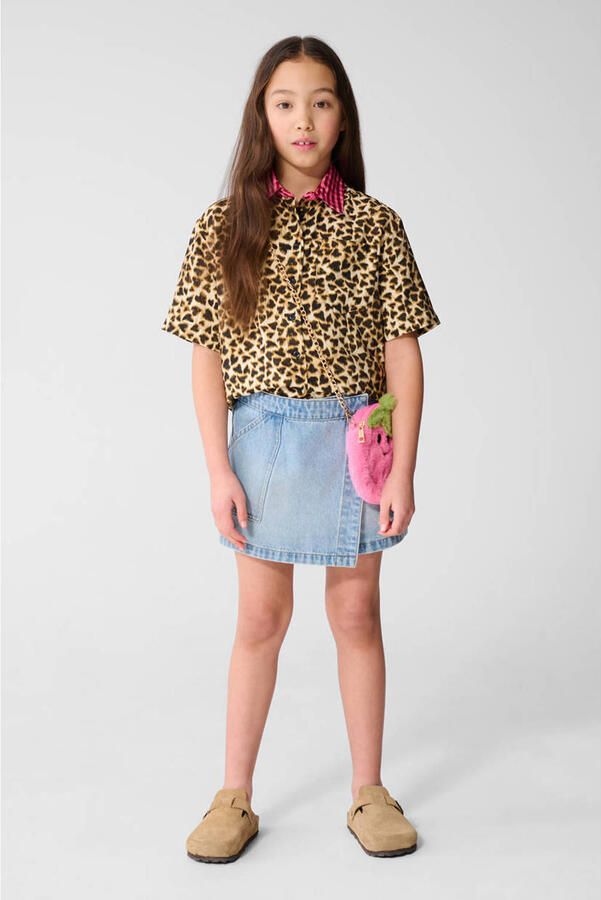 Shoeby blouse met panterprint lichtbruin - Foto 2