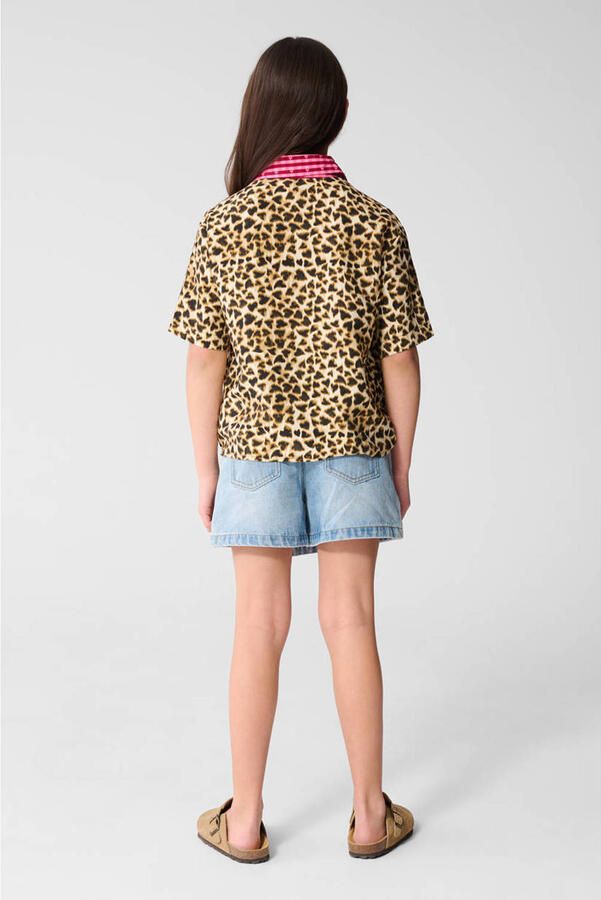 Shoeby blouse met panterprint lichtbruin - Foto 3