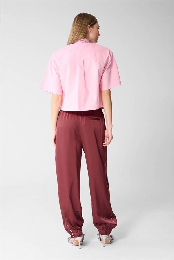Shoeby blouse met stropdas lichtroze - Foto 2