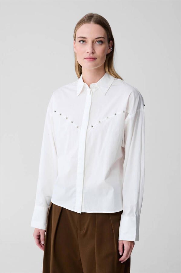 Shoeby blouse met studs wit