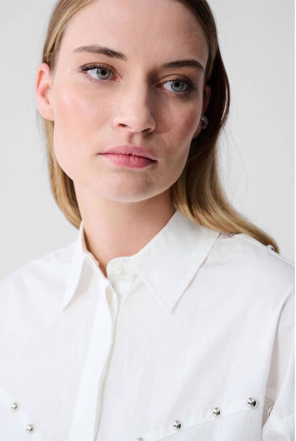Shoeby blouse met studs wit - Foto 3