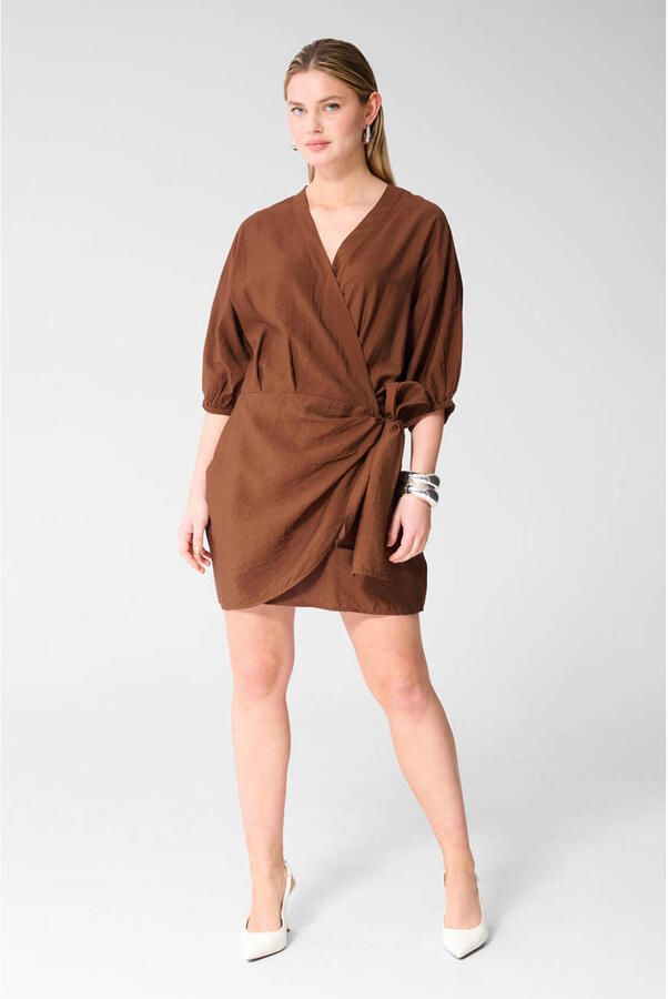 Shoeby blousejurk bruin - Foto 2