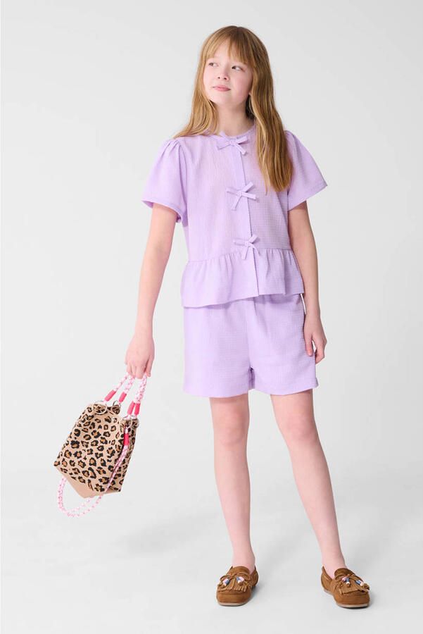 Shoeby blousetop lila met textuur