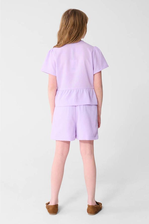 Shoeby blousetop lila met textuur - Foto 2