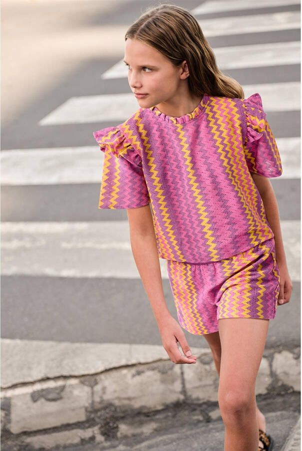 Shoeby blousetop paars ajour - Foto 3