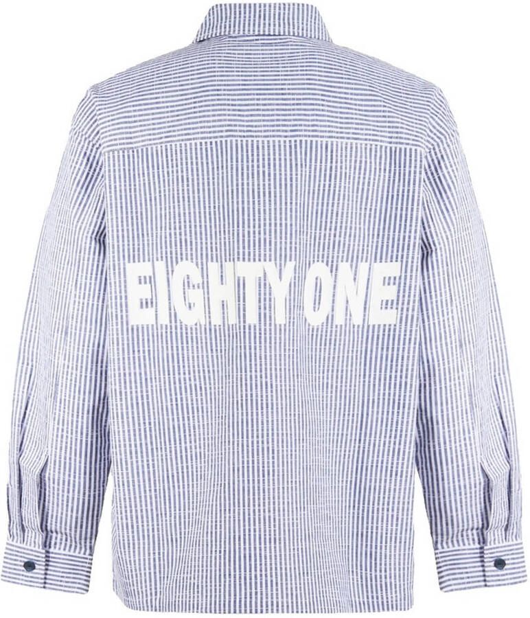 Shoeby boxy casual overhemd met backprint blauw - Foto 2