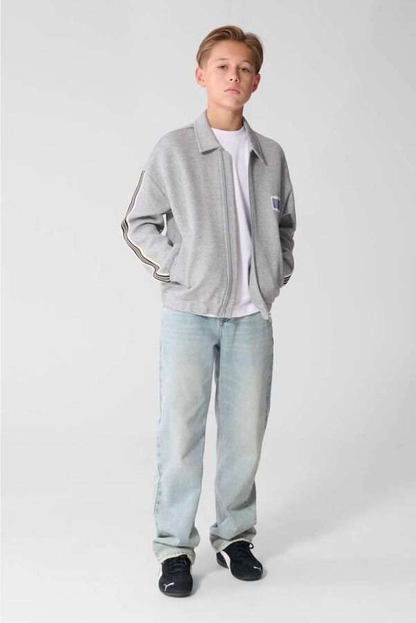Shoeby boxy sweatvest lichtgrijs Effen - Foto 2