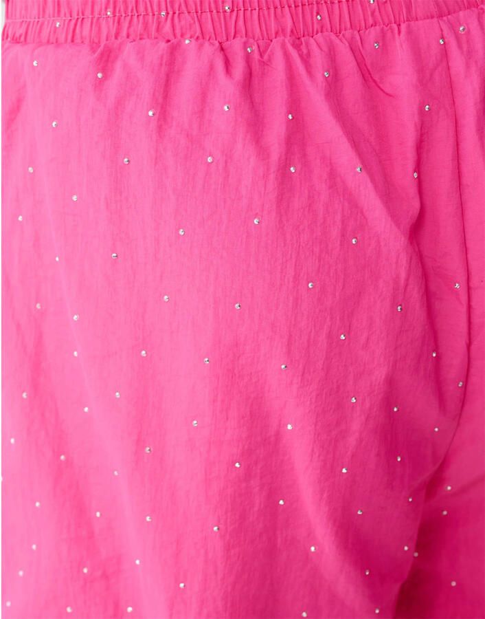 Shoeby casual broek met strass steentjes roze - Foto 2