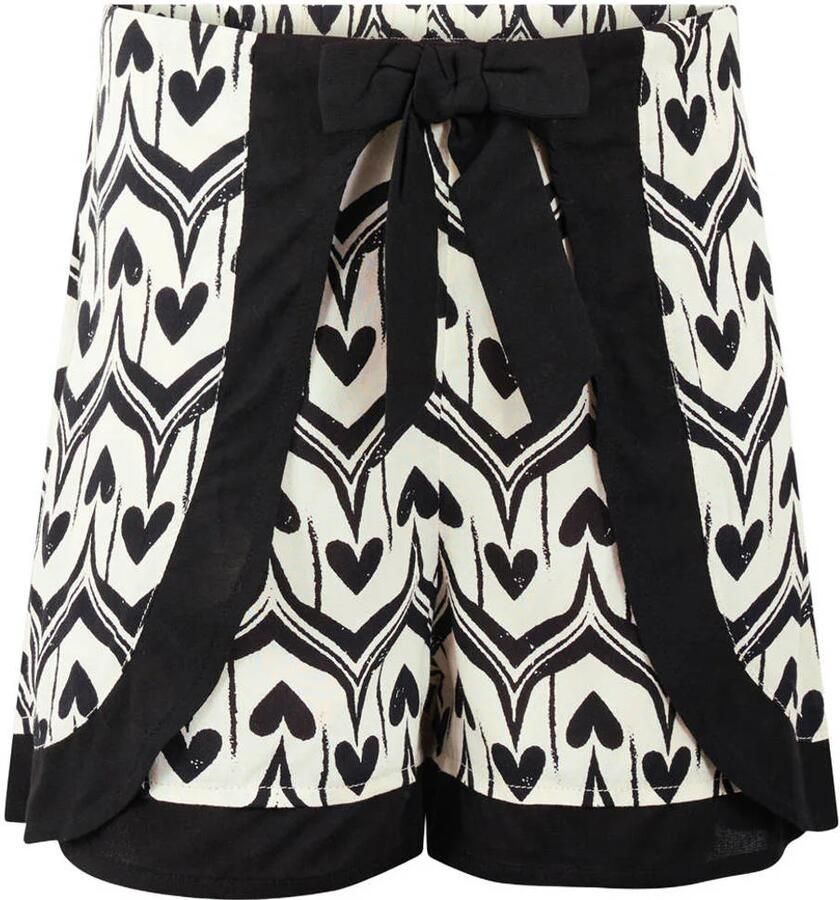 Shoeby casual short met hartjes ecru