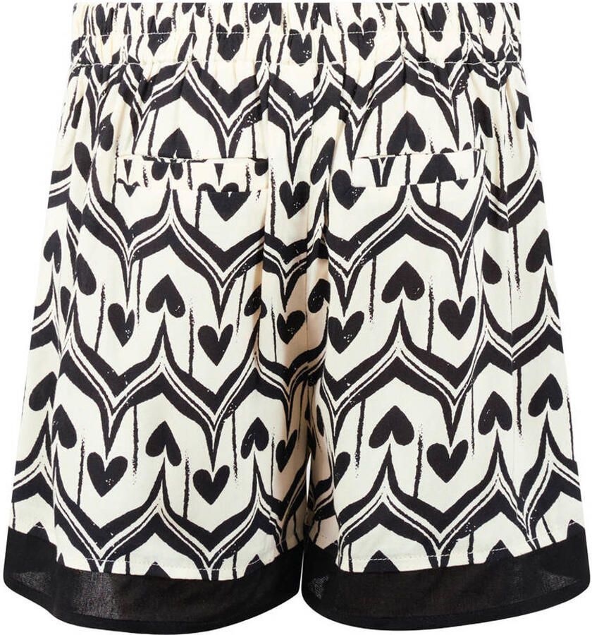 Shoeby casual short met hartjes ecru - Foto 2