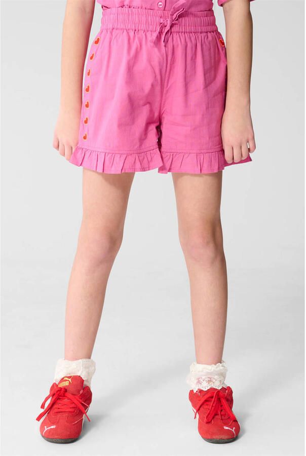 Shoeby casual short met hartjes roze