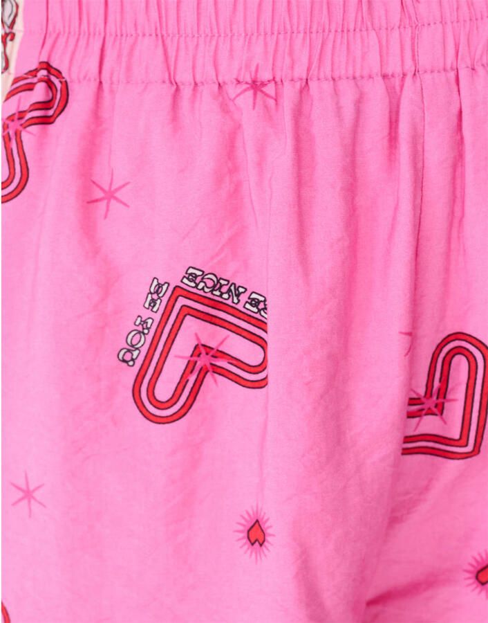 Shoeby casual short met hartjes roze - Foto 2