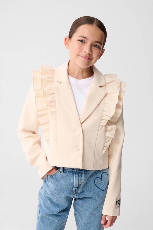 Shoeby cropped blazer geel