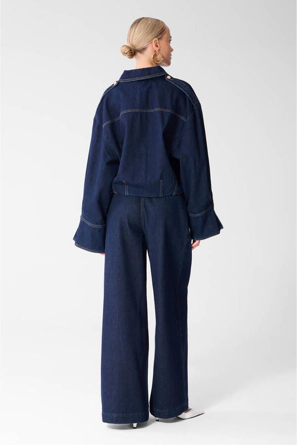 Shoeby denim top donkerblauw - Foto 2