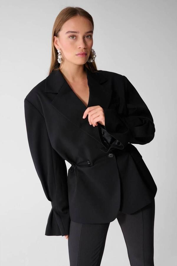 Shoeby double breasted blazer zwart