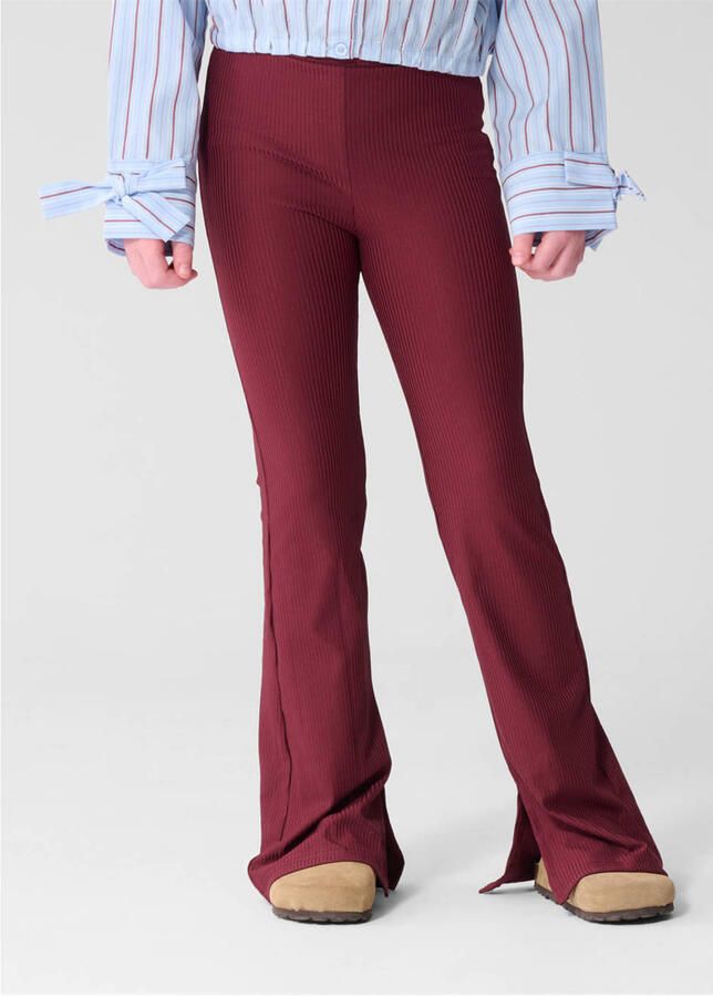 Shoeby flared broek donkerrood