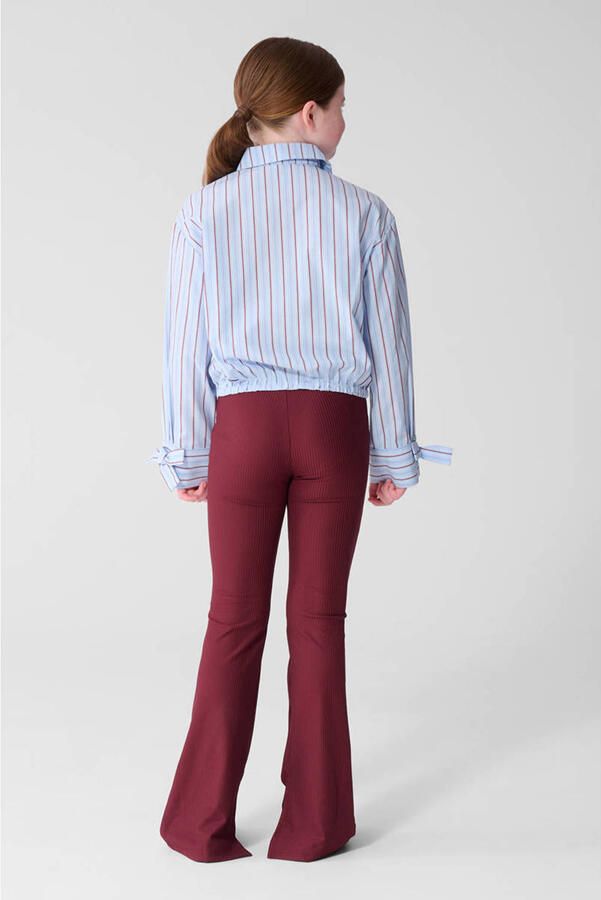 Shoeby flared broek donkerrood - Foto 3