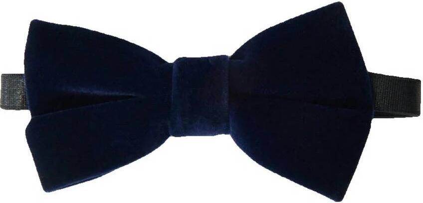 Shoeby fluwelen vlinderdas donkerblauw