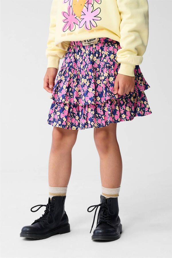 Shoeby gebloemde korte rok roze
