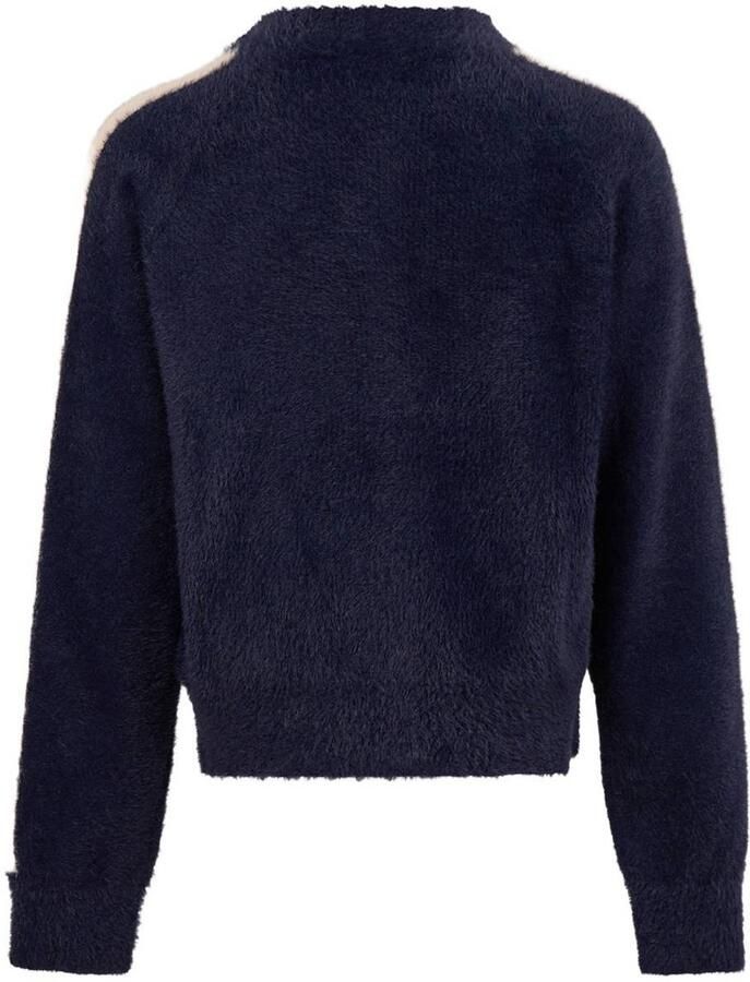 Shoeby gebreid gestreept vest donkerblauw