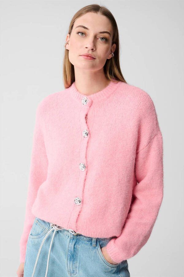 Shoeby gebreid vest roze