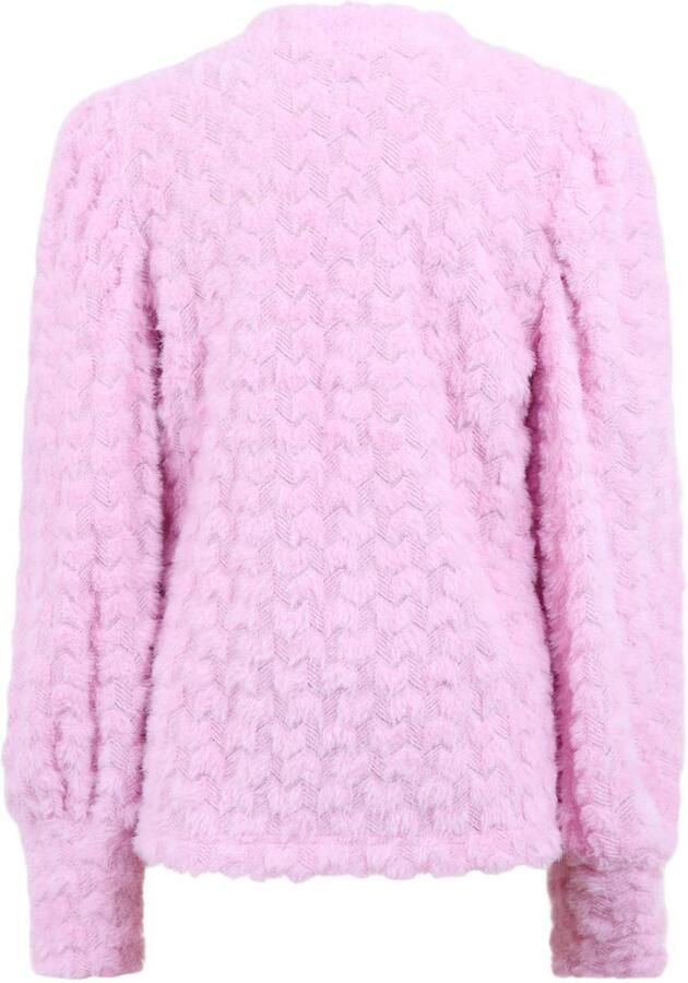 Shoeby gebreide trui roze Meisjes Polyamide Opstaande kraag Effen