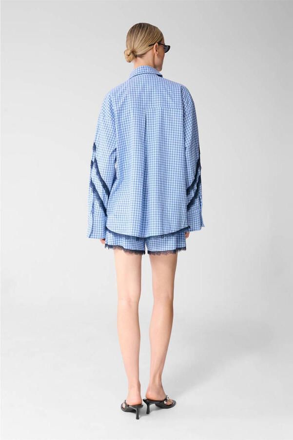 Shoeby geruit blouse blauw - Foto 2