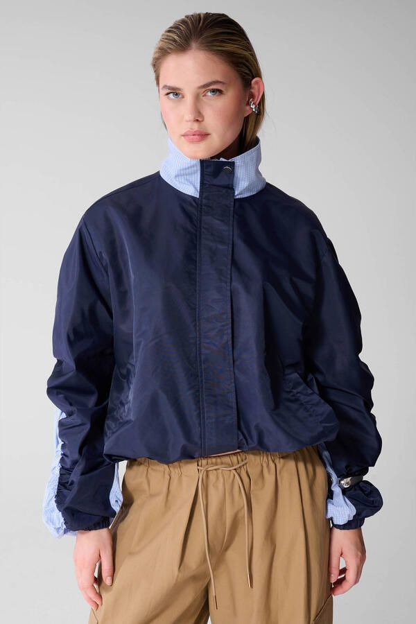 Shoeby geruit bomberjack blauw