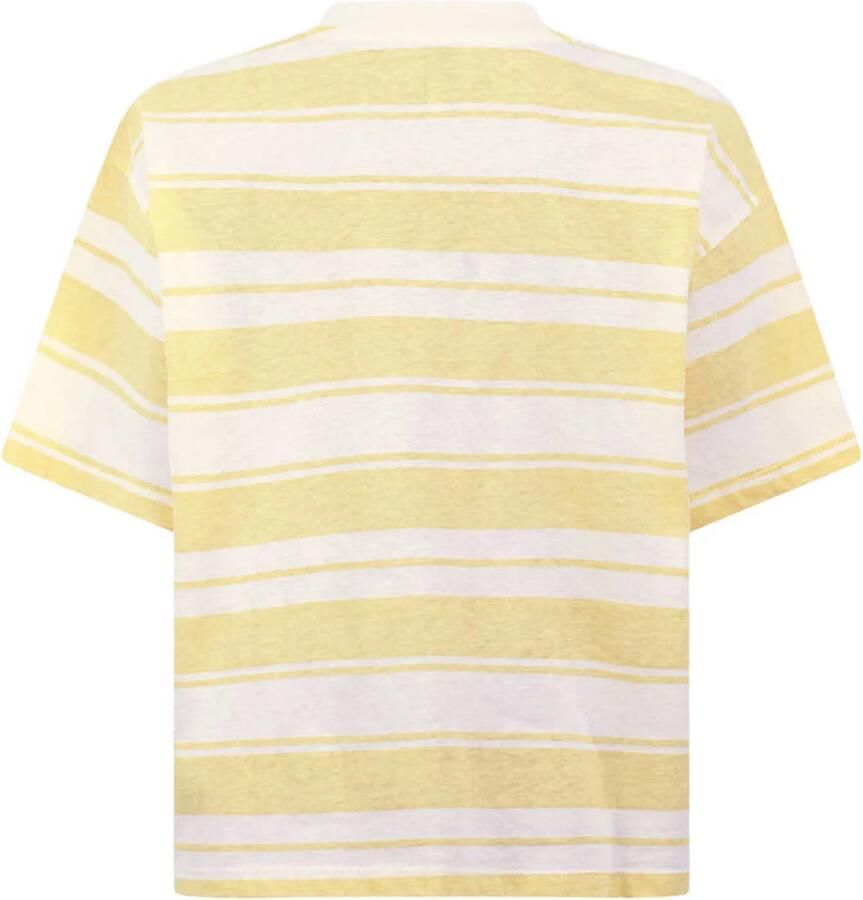 Shoeby gestreept T-shirt lichtgeel - Foto 2