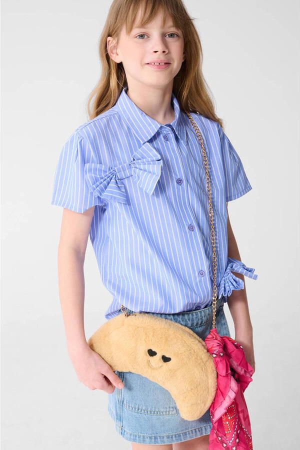 Shoeby gestreepte blouse lichtblauw