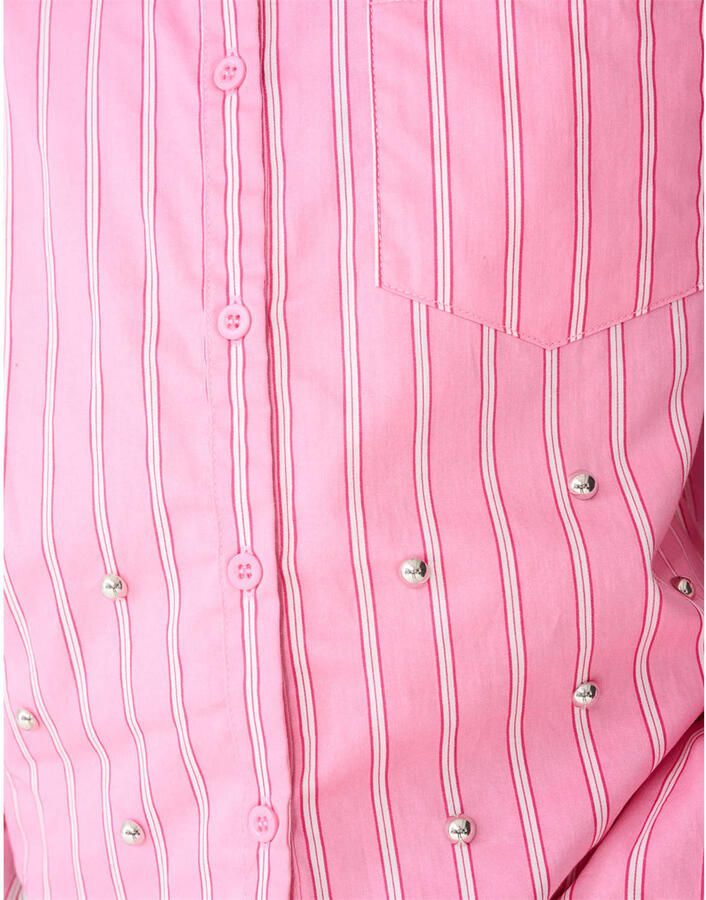 Shoeby gestreepte blouse roze - Foto 2