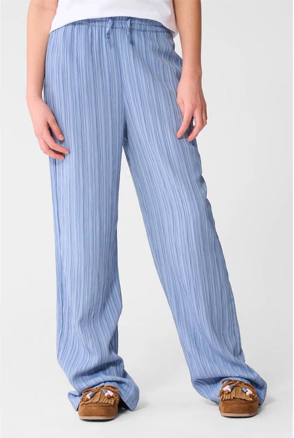 Shoeby gestreepte casual broek blauw