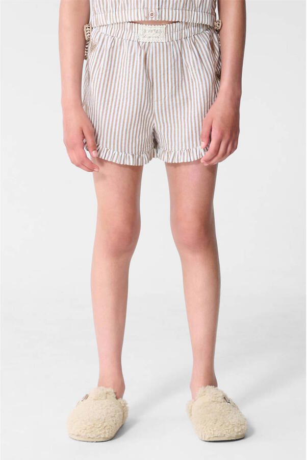 Shoeby gestreepte casual short bruin