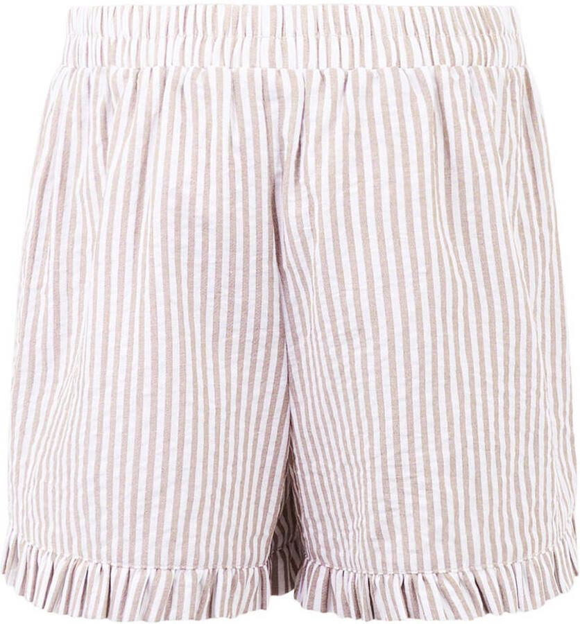 Shoeby gestreepte casual short bruin - Foto 2