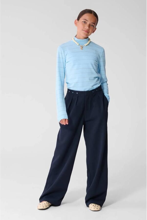 Shoeby gestreepte longsleeve lichtblauw - Foto 3