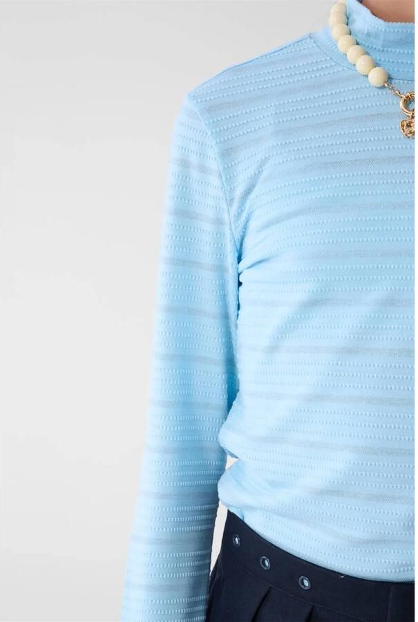 Shoeby gestreepte longsleeve lichtblauw - Foto 2