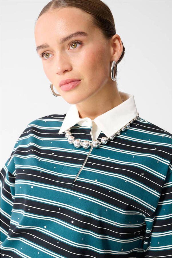 Shoeby gestreepte polo blauw