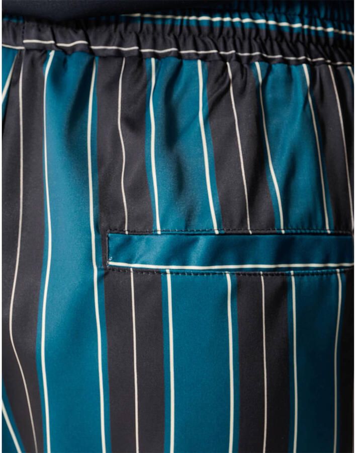 Shoeby gestreepte short met kant blauw - Foto 2